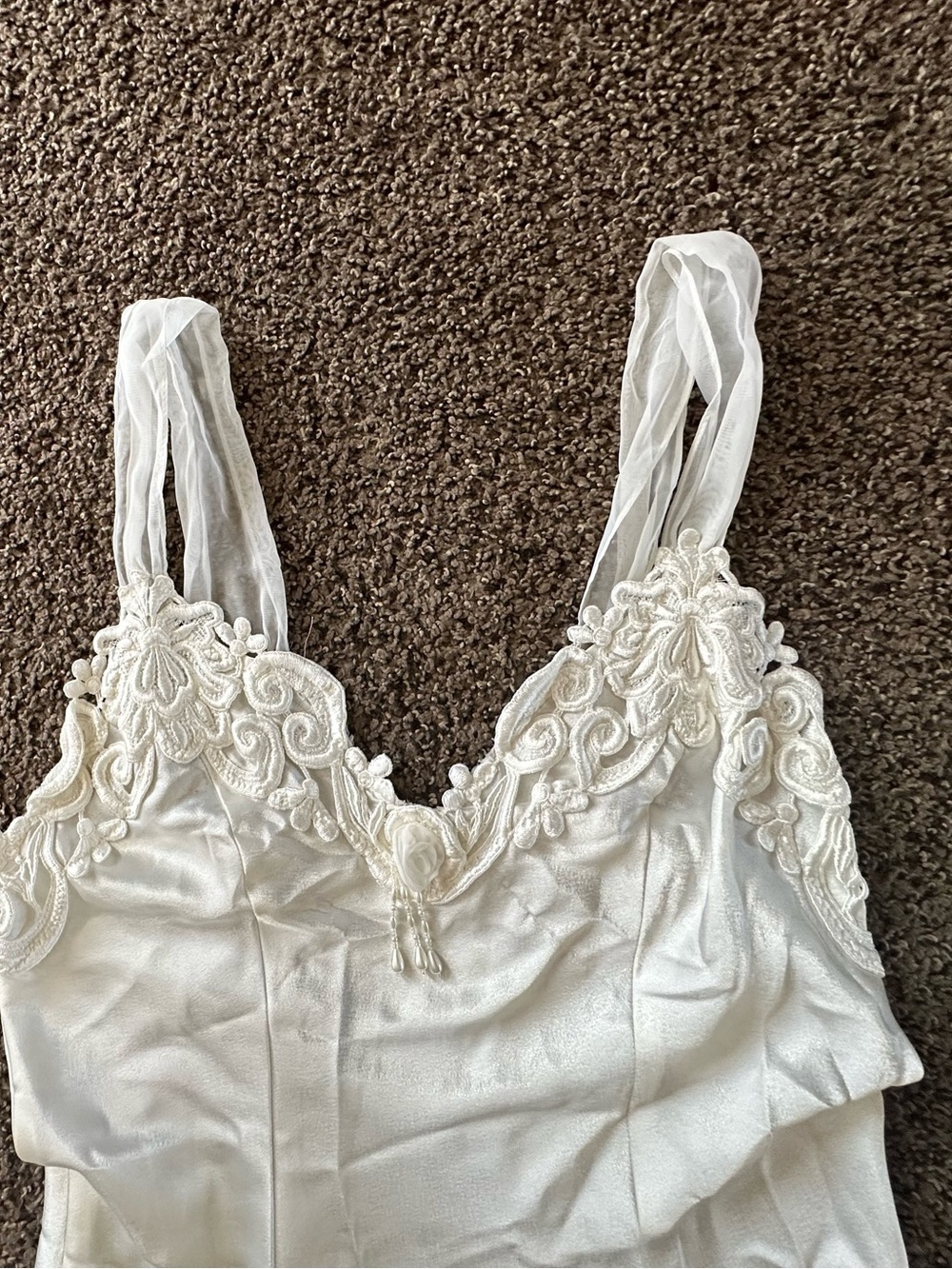 Vintage. Beautiful 3-piece bridal nightgown set from the 90s. - Picture 10 of 14